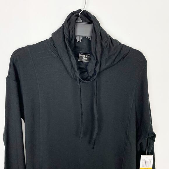 32 Degrees Heat Womens Lightweight Sweatshirt Small Black Funnel Neck NWT - Picture 4 of 8